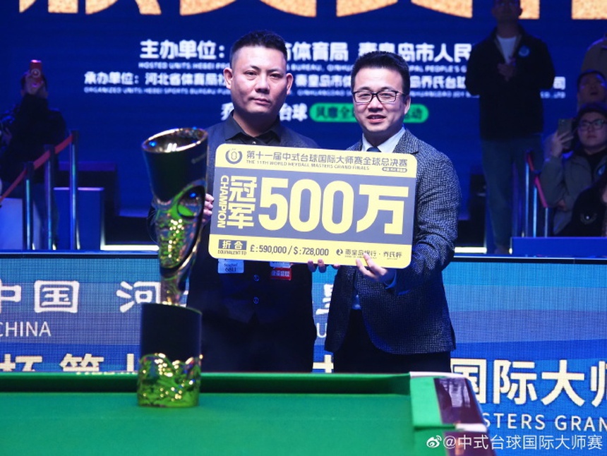 Khủng khiếp cao thủ bi-a Trung Quốc ẵm trọn bao tải tiền 17 tỷ đồng sau khi vô địch - Ảnh 4. Khủng khiếp cao thủ bi-a Trung Quốc ẵm trọn bao tải tiền 17 tỷ đồng sau khi vô địch - Ảnh 4.