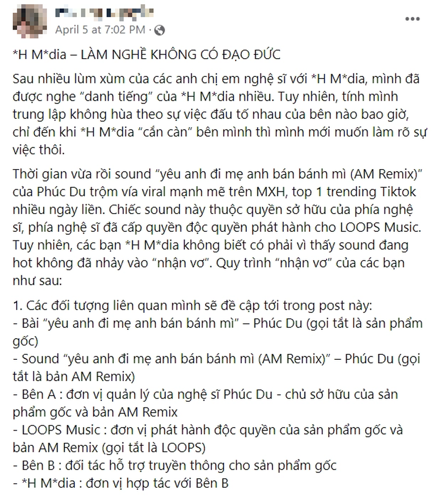 Hit “bánh mì” của Phúc Du bị “nhận vơ” bản quyền, còn bị báo cáo ngược đến chính chủ cũng phải gỡ bò?  - Ảnh 2.