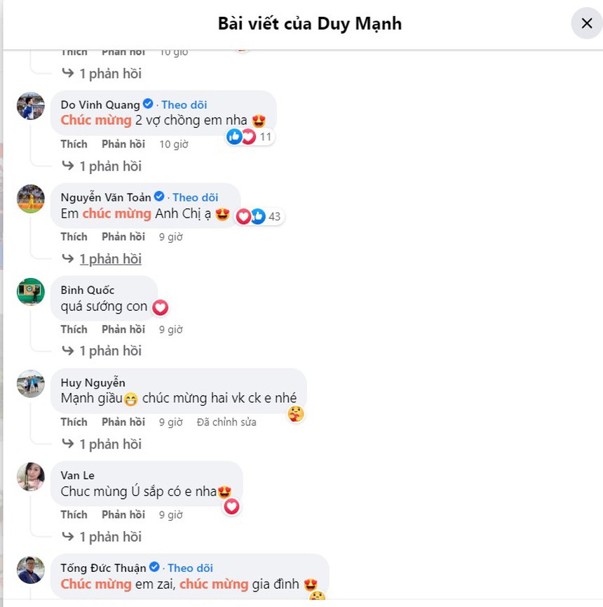 Duy Mạnh báo tin cực vui giữa lúc đi nghỉ, chồng hoa hậu hậu Đỗ Mỹ Linh vào chúc mừng - Ảnh 3. Duy Mạnh báo tin cực vui giữa lúc đi nghỉ, chồng hoa hậu hậu Đỗ Mỹ Linh vào chúc mừng - Ảnh 3.