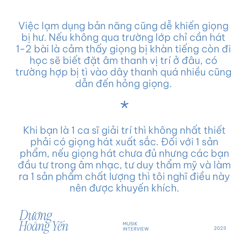 Dương Hoàng Yến: "Nếu không có kĩ thuật thanh nhạc thì sao có thể hát cảm xúc được?”  - Ảnh 14.