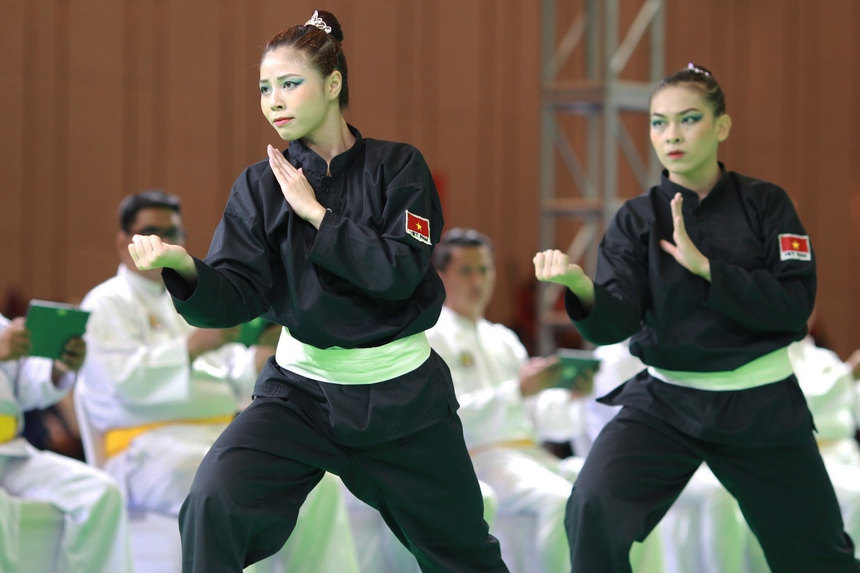 Nữ võ sĩ Việt Nam gây xao xuyến tại SEA Games với nhan sắc dễ thương, cuốn hút khán giả - Ảnh 7. Nữ võ sĩ Việt Nam gây xao xuyến tại SEA Games với nhan sắc dễ thương, cuốn hút khán giả - Ảnh 7.