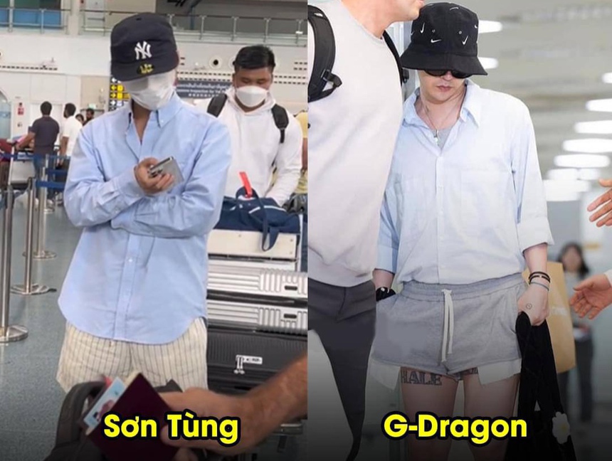 Xếp hàng ở sân bay, Sơn Tùng lại bị soi 'bắt chước' G-Dragon nhưng lần này có hợp lý? - Ảnh 1. Xếp hàng ở sân bay, Sơn Tùng lại bị soi 'bắt chước' G-Dragon nhưng lần này có hợp lý? - Ảnh 1.