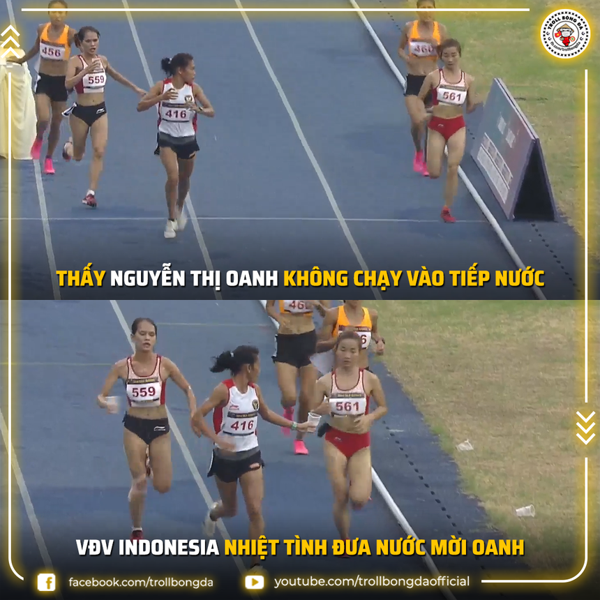 VĐV Indonesia nhiệt tình mời nước Nguyễn Thị Oanh và Hồng Lệ, chỉ giành HCĐ nhưng được khen ngợi vì hành động đẹp nhất SEA Games - Ảnh 2.