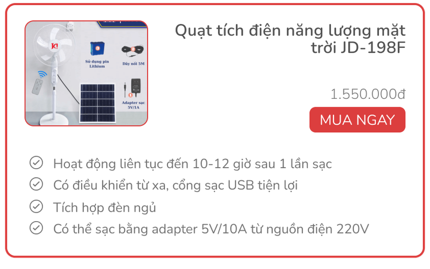 Chấp hết trời nóng lẫn mất điện với 3 món tích điện nhà nào cũng cần, giá từ 290.000đ - Ảnh 3.