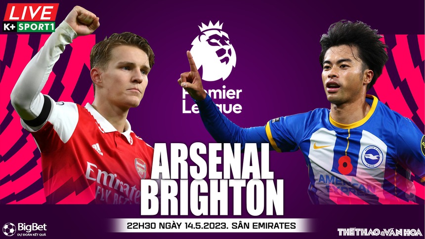 Nhận định, soi kèo Arsenal vs Brighton (22h30, 14/5), vòng 36 Ngoại hạng Anh - Ảnh 2. Nhận định, soi kèo Arsenal vs Brighton (22h30, 14/5), vòng 36 Ngoại hạng Anh - Ảnh 2.