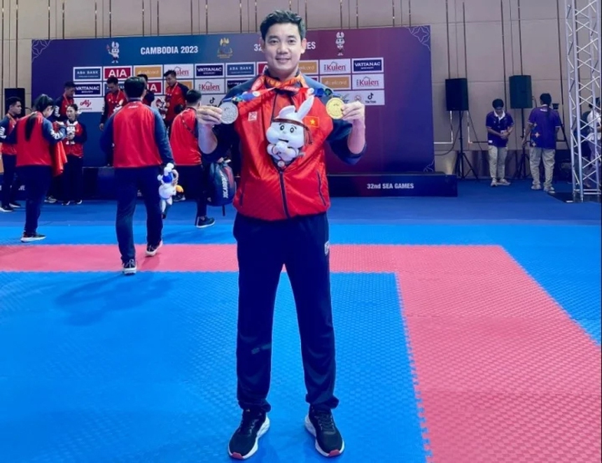 Bất ngờ với môn võ toàn thầy cô và học trò Việt Nam thi nhau giành HCV SEA Games 32 - Ảnh 2.