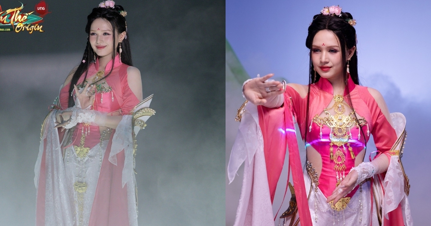 Xoài Non lộng lẫy trong bộ trang phục Nga Mi, tặng game thủ Giftcode giá trị Kiếm Thế Origin - Ảnh 1.