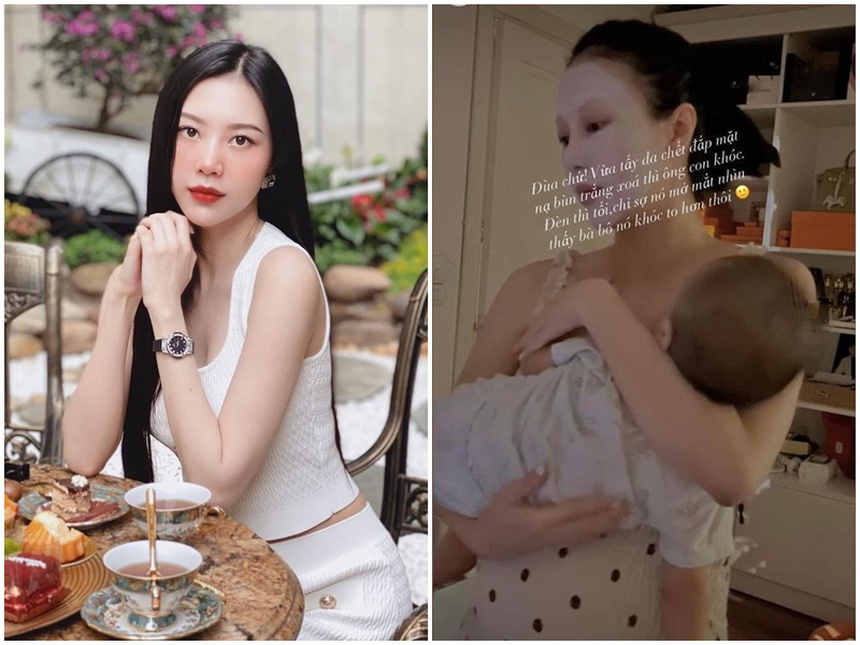 Dàn hot girl xả vai khi có con: “Nữ thần” MXH có cân được combo mặt mộc - đầu bù - tóc rối? - Ảnh 6.