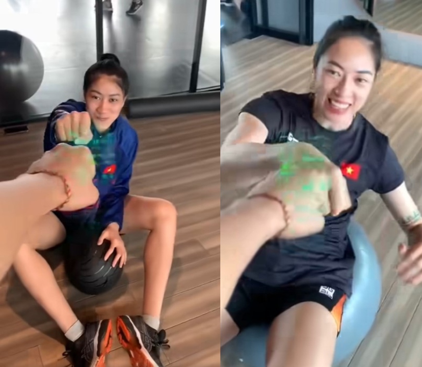 Thanh Thúy, Kiều Trinh và dàn sao ĐT bóng chuyền nữ Việt Nam đẹp rạng ngời khi tập luyện trước giải châu Á  - Ảnh 3.