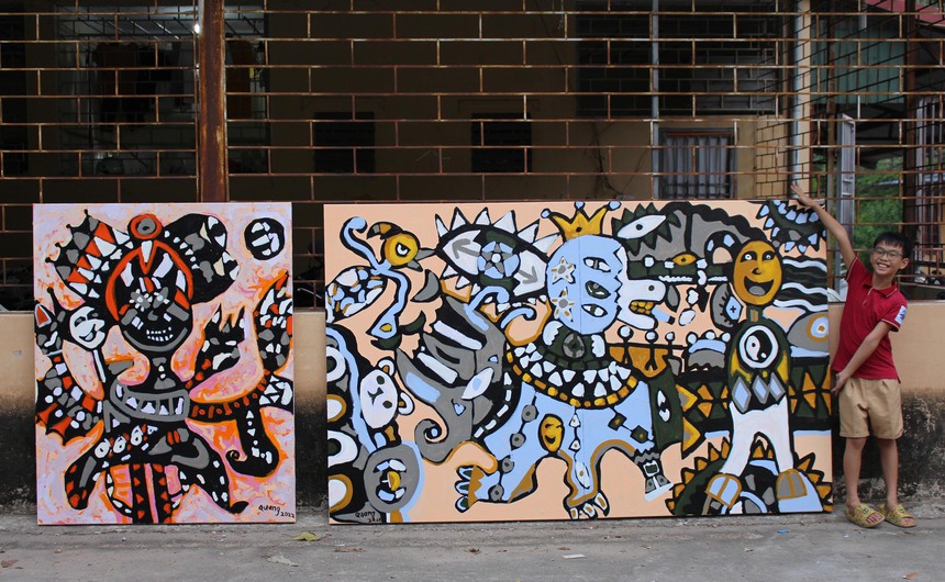 Giải thưởng Thiếu nhi Dế Mèn lần 4 - 2023: Hoàng Nhật Quang vẽ nhẹ nhàng như chơi - Ảnh 6.