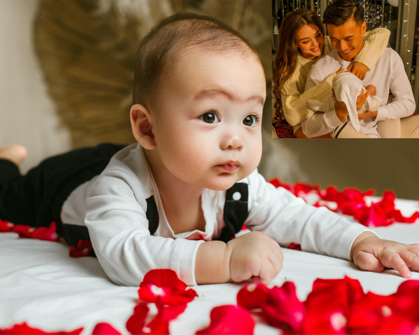 “Đến hẹn lại lên chào cả nhà. Tôi là Danil và hôm nay tôi được 6 tháng tuổi Bố mẹ nuôi con thành một quý ông thực thụ, vì vậy bông hồng của mẹ dành cho các cô gái đáng yêu. Nhân ngày sinh nhật nhỏ của tôi, tôi chúc tất cả những người luôn tích cực và nhiều nụ cười. Hẹn sớm gặp lại”, Bùi Tiến Dũng chia sẻ hình ảnh con trai Danil tròn 6 tháng tuổi “Đến hẹn lại lên chào cả nhà. Tôi là Danil và hôm nay tôi được 6 tháng tuổi Bố mẹ nuôi con thành một quý ông thực thụ, vì vậy bông hồng của mẹ dành cho các cô gái đáng yêu. Nhân ngày sinh nhật nhỏ của tôi, tôi chúc tất cả những người luôn tích cực và nhiều nụ cười. Hẹn sớm gặp lại”, Bùi Tiến Dũng chia sẻ hình ảnh con trai Danil tròn 6 tháng tuổi