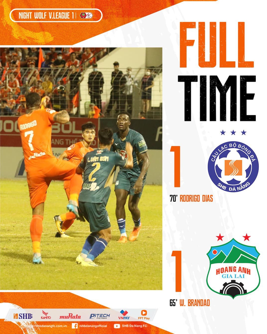 HAGL chia điểm đáng tiếc trên sân của Đà nẵng, Hà Tĩnh thắng kịch tính TP.HCM - Ảnh 1.