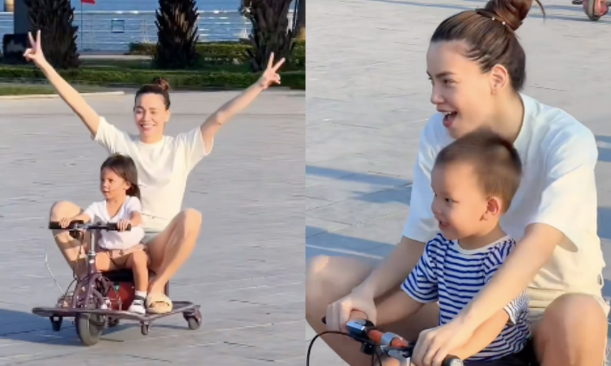 Bắt gặp Hà Hồ đi công viên cùng nhóc tỳ song sinh, nhan sắc mẹ bỉm qua 'cam thường' thành tâm điểm - Ảnh 4. Bắt gặp Hà Hồ đi công viên cùng nhóc tỳ song sinh, nhan sắc mẹ bỉm qua 'cam thường' thành tâm điểm - Ảnh 4.