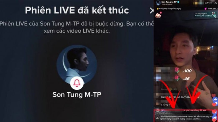 Sơn Tùng sập livestream, không phải lần đầu bị Tiktok 'xử lý' - Ảnh 1. Sơn Tùng sập livestream, không phải lần đầu bị Tiktok 'xử lý' - Ảnh 1.