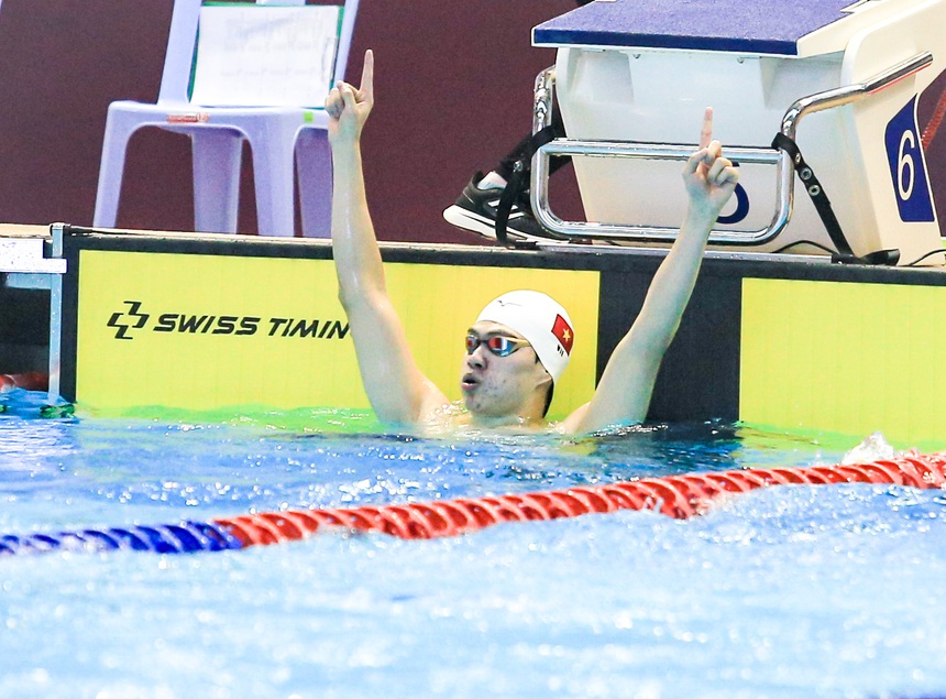 'Kình ngư' 2k3 Việt Nam xuất sắc vượt Thái Lan đem về HCV nhưng vẫn không thể phá kỷ lục của bản thân - Ảnh 6.