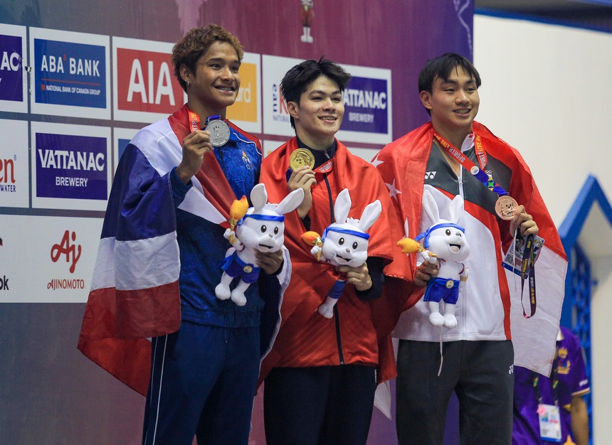 'Kình ngư' 2k3 Việt Nam xuất sắc vượt Thái Lan đem về HCV nhưng vẫn không thể phá kỷ lục của bản thân - Ảnh 8.