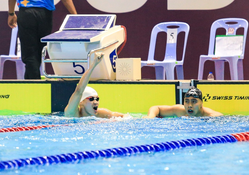 Phá kỷ lục SEA Games, kình ngư Việt Nam tặng HCV cho bà nội quá cố - Ảnh 5.