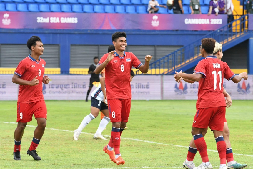 'Thần đồng mới' nhấn chìm U22 Lào, Thái Lan ung dung chờ đá 'chung kết' với U22 Việt Nam - Ảnh 3.