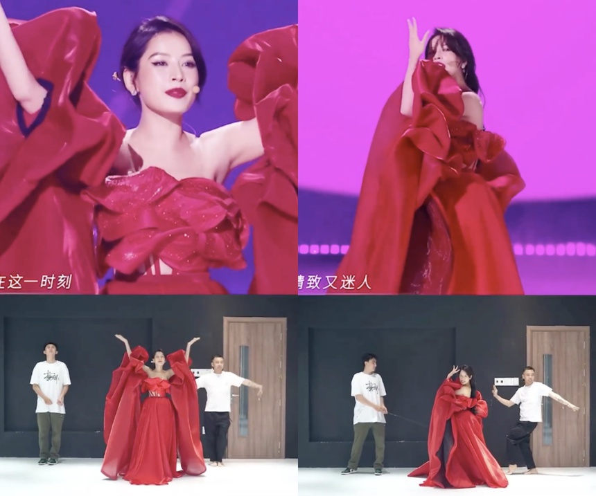 Hé lộ cảnh giật váy bằng tay của Chi Pu, visual đời thực có khác gì so với lúc lên sân khấu - Ảnh 2. Hé lộ cảnh giật váy bằng tay của Chi Pu, visual đời thực có khác gì so với lúc lên sân khấu - Ảnh 2.