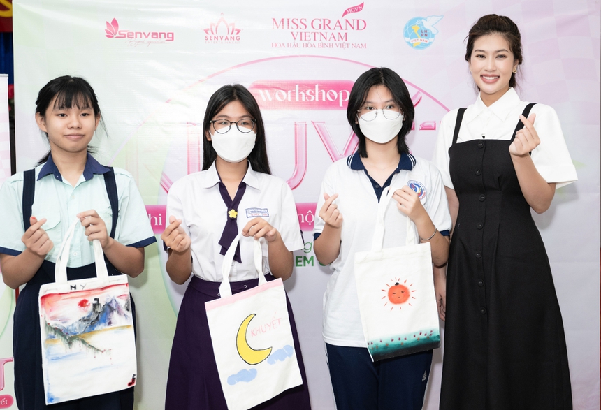 Hoa hậu Hòa bình Việt Nam 2022 Đoàn Thiên Ân công bố dự án cộng đồng 'KHUYẾT Workshop' nhân ngày Quốc tế thiếu nhi - Ảnh 4.