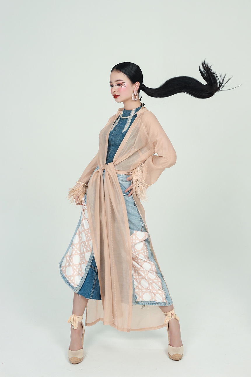 NTK Cao Minh Tiến ra mắt BST 'Tre' từ đồ Jeans tái chế - Ảnh 8.