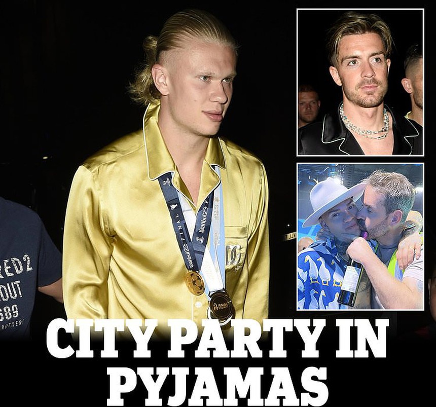 Thời trang diện đồ ngủ đi dự tiệc thảm họa của Erling Haaland - Ảnh 3.