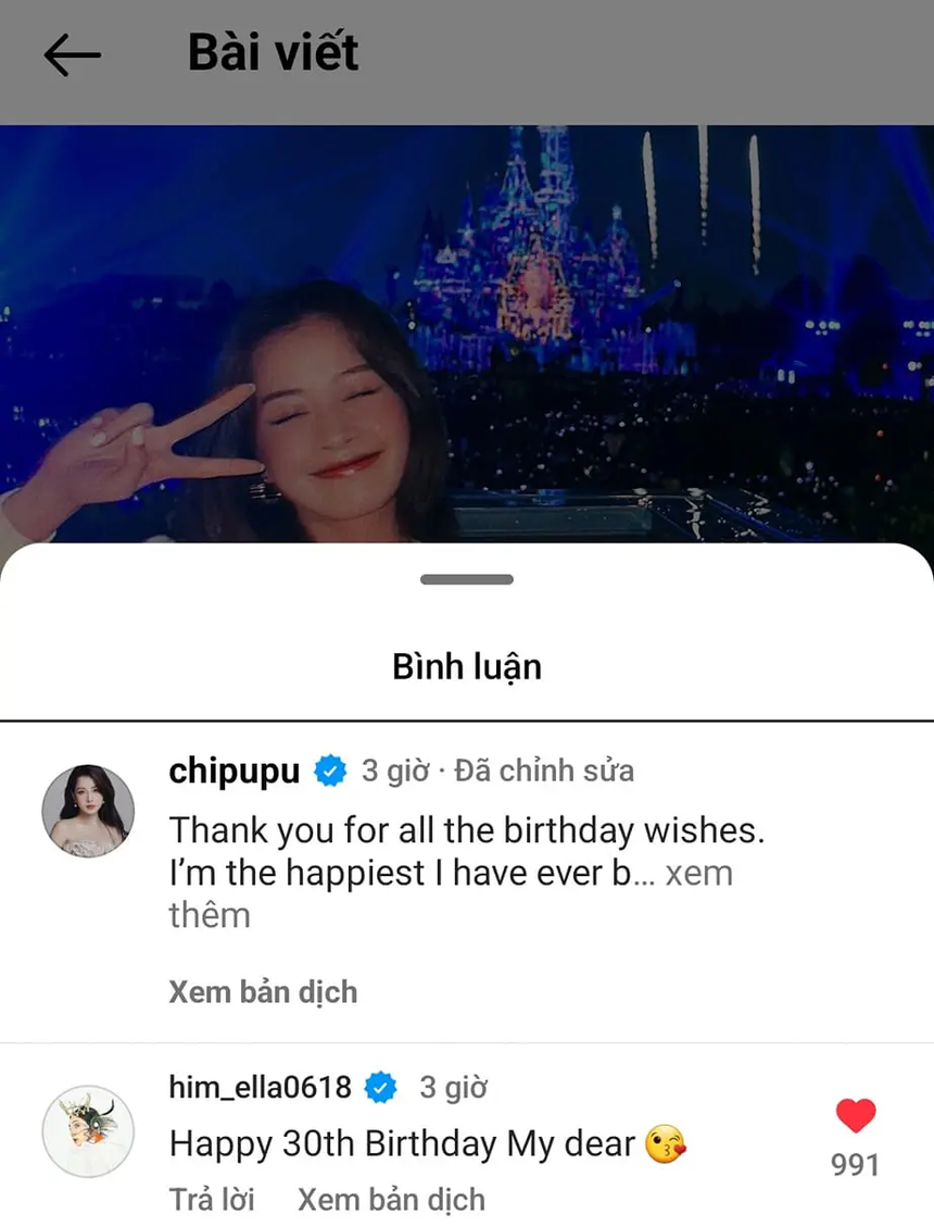 Chi Pu đón tuổi 30: Dàn chị đẹp đua nhau chúc mừng, Lưu Nhã Sắt dùng hẳn tiếng Việt - Ảnh 5.