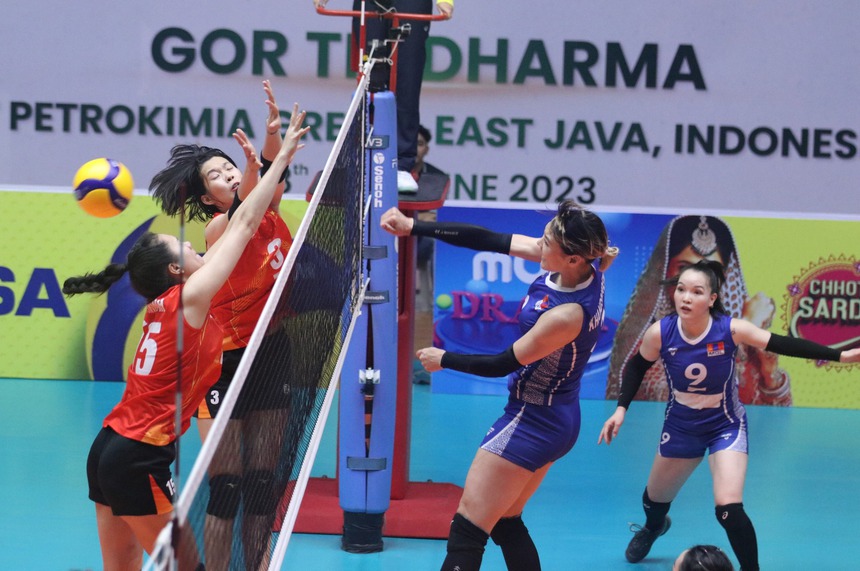 Tuyển nữ Việt Nam thắng dễ Mông Cổ 3-0 ở trận ra quân tại AVC Challenge Cup 2023
