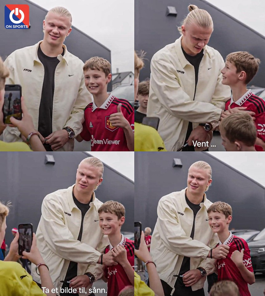 Haaland gây sốt với cách chụp ảnh với fan... MU - Ảnh 2.