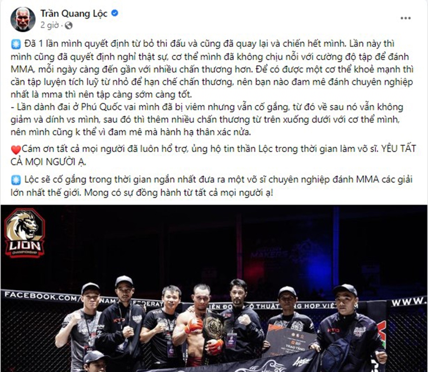 Đệ tử Johnny Trí Nguyễn từng thắng Lý Tiểu Long tuyên bố giải nghệ, ‘sếp lớn’ làng võ Việt Nam tiếc nuối - Ảnh 2.