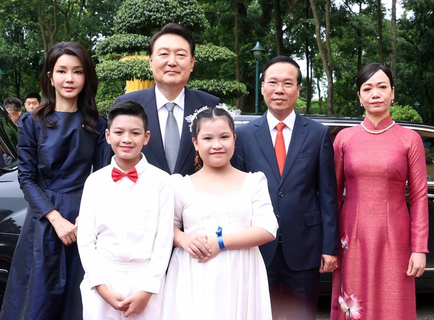 Chủ tịch nước Võ Văn Thưởng chủ trì Lễ đón Tổng thống Hàn Quốc Yoon Suk Yeol - Ảnh 10.