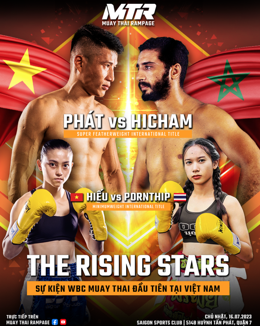 Huỳnh Hà Hữu Hiếu, Trương Cao Minh Phát tranh tài ở Giải đấu tranh WBC MuayThai Quốc tế - Ảnh 1.