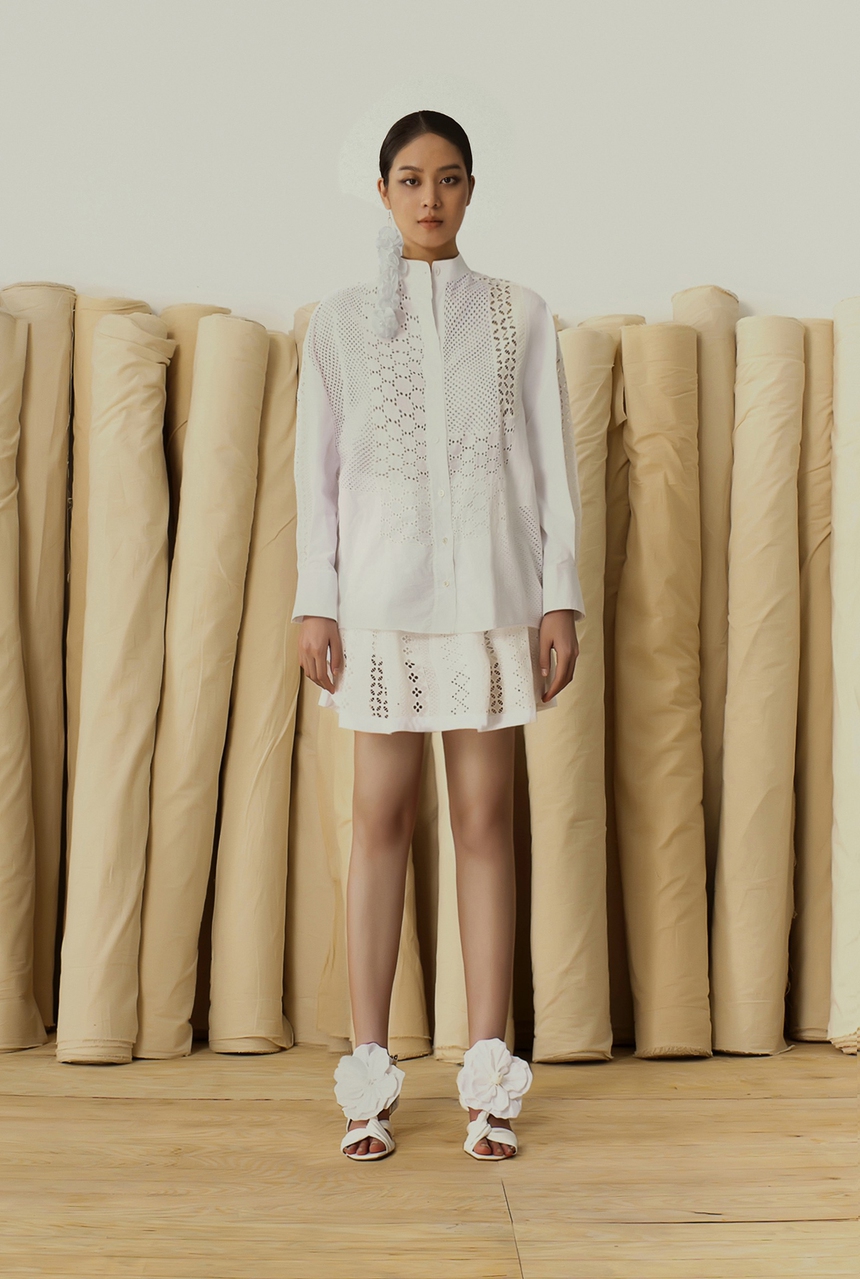 Hoa hậu Thanh Thuỷ tạo hình lạ trong BST các loài hoa của NTK Công Trí  - Ảnh 6.