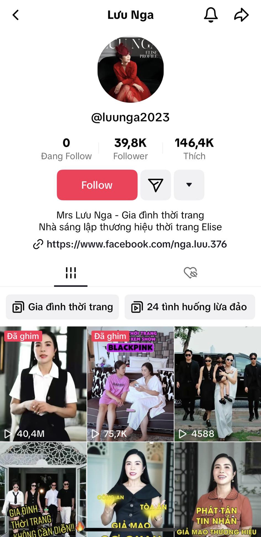 CEO Lưu Nga cảnh báo hành vi lừa đảo trên mạng - Ảnh 1.