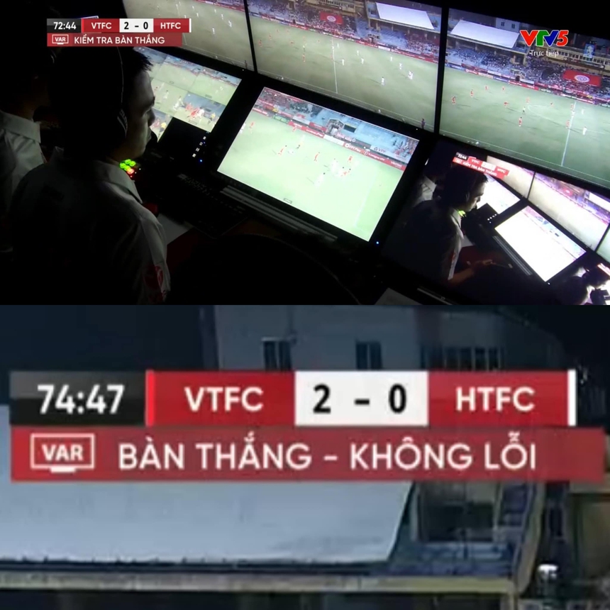 Hoàng Đức hồi hộp chờ đợi VAR công nhận bàn thắng, Viettel thắng 4-0 trong trận đấu bù giờ 16 phút - Ảnh 5.