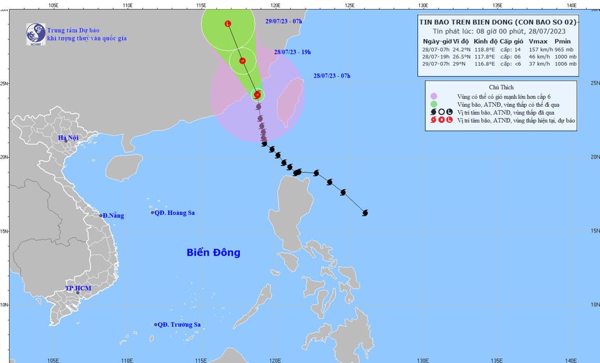 Bão số 2 di chuyển theo hướng Bắc Tây Bắc và suy yếu dần - Ảnh 1. Bão số 2 di chuyển theo hướng Bắc Tây Bắc và suy yếu dần - Ảnh 1.