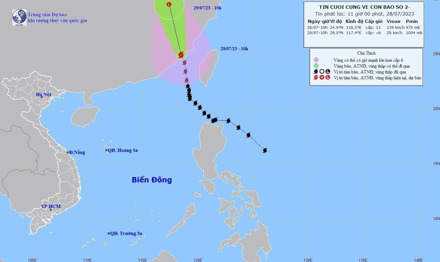 Bão số 2 suy yếu và tan dần - Ảnh 1.