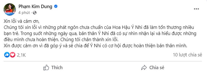 Hoa hậu Ý Nhi tiếp tục xin lỗi sau bão tẩy chay, đòi tước vương miện - Ảnh 4.