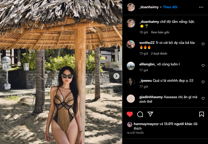 Bạn gái Văn Hậu thả dáng với bikini gợi cảm, ai nhìn cũng phải 'đỏ mặt' - Ảnh 2.