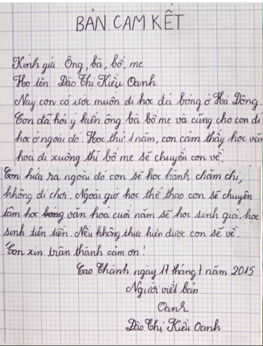 Em út ĐT nữ Việt Nam từng viết 'bản cam kết' xin đá bóng, 20 tuổi đã dự VCK World Cup - Ảnh 2. Em út ĐT nữ Việt Nam từng viết 'bản cam kết' xin đá bóng, 20 tuổi đã dự VCK World Cup - Ảnh 2.