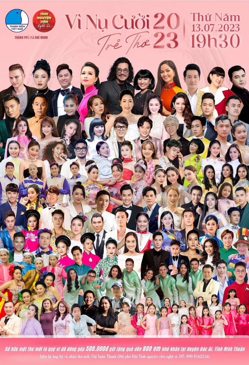 Ca sĩ Cẩm Vân, Khắc Triệu và gần 150 Nghệ sỹ nổi tiếng hội ngộ trong đêm nghệ thuật 'Vì nụ cười trẻ thơ 2023' - Ảnh 1. Ca sĩ Cẩm Vân, Khắc Triệu và gần 150 Nghệ sỹ nổi tiếng hội ngộ trong đêm nghệ thuật 'Vì nụ cười trẻ thơ 2023' - Ảnh 1.