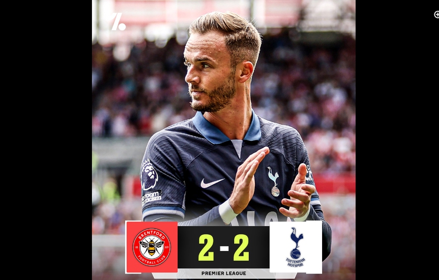 Không Harry Kane, Tottenham thoát thua Brentford trong ngày 'số 10 mới' ra mắt ấn tượng  - Ảnh 3.