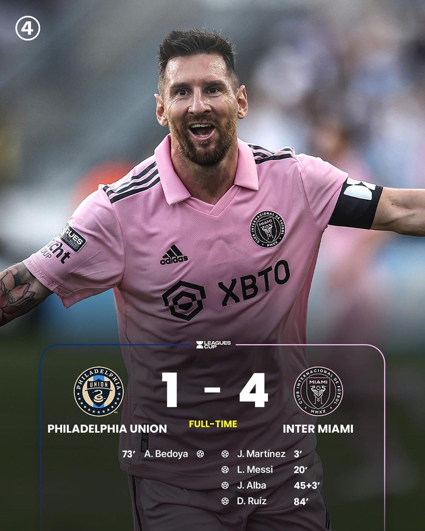 Messi lập siêu phẩm sút xa 30m, làm được điều chưa từng có trong lịch sử với đội bóng của Beckham - Ảnh 5.