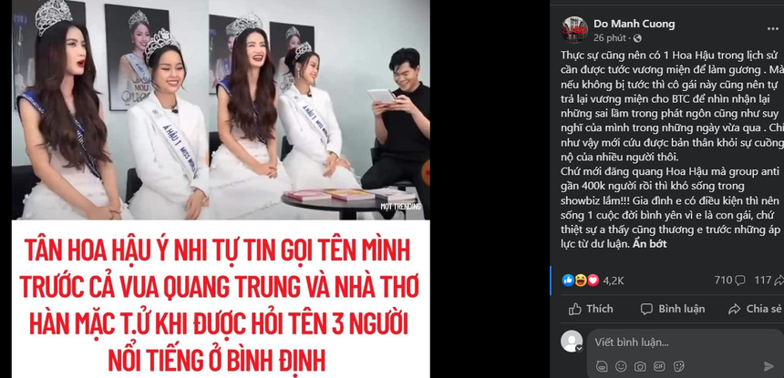 NTK Đỗ Mạnh Cường bất ngờ dự đoán tương lai của tân Hoa hậu Ý Nhi - Ảnh 2. NTK Đỗ Mạnh Cường bất ngờ dự đoán tương lai của tân Hoa hậu Ý Nhi - Ảnh 2.