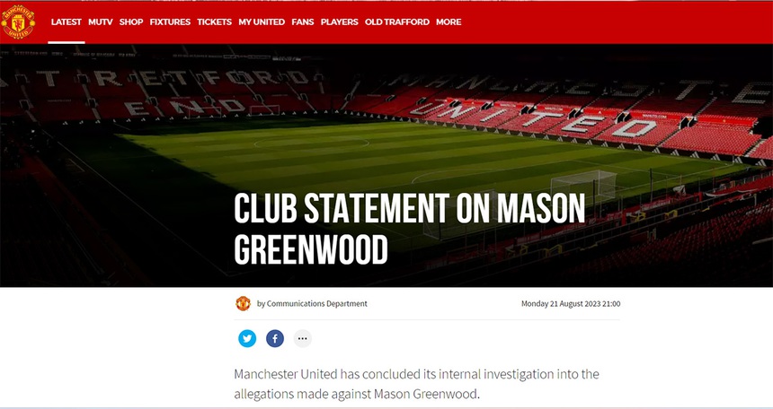 MU ra phán quyết cuối cùng về Greenwood, đóng sập cánh cửa ở lại Old Trafford - Ảnh 2.