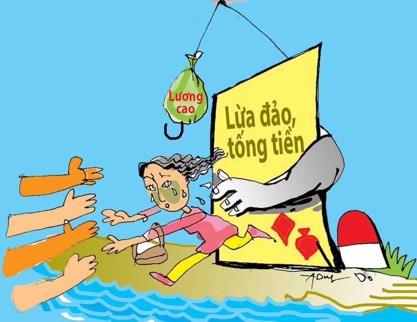 Khuyến cáo người dân cảnh giác với chiêu trò 'việc nhẹ lương cao' - Ảnh 1.