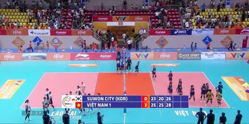 Việt Nam 2 gọi, Việt Nam 1 trả lời tại VTV Cup 2023 khi thắng kịch tính Suwon City (Hàn Quốc) - Ảnh 3.