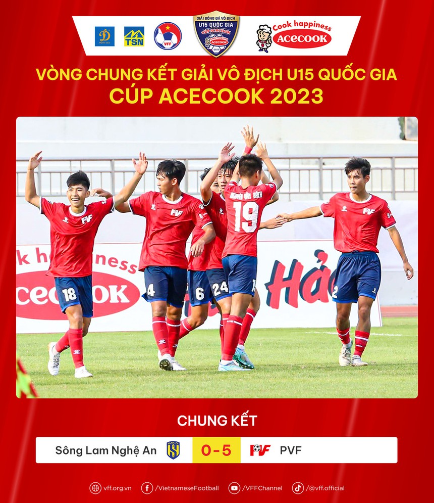U15 PVF thắng áp đảo U15 SLNA, đoạt chức vô địch ấn tượng - Ảnh 2.