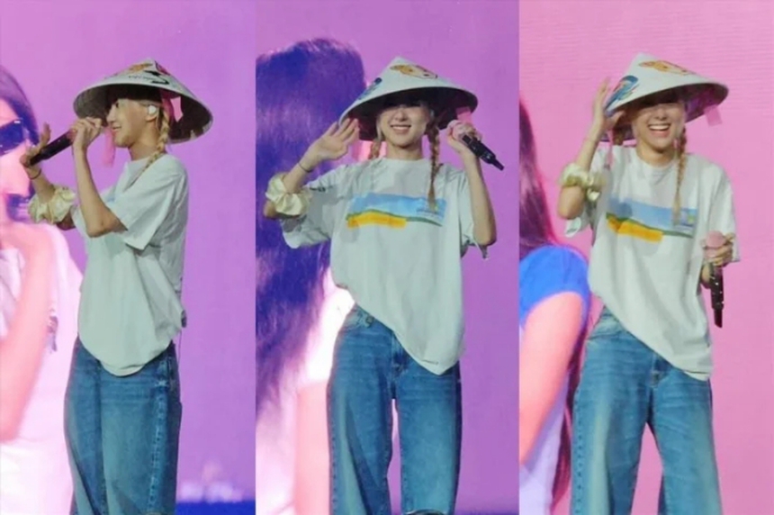 Blackpink gây sốt tại Mỹ: Những khoảnh khắc đáng yêu với nón lá Việt Nam - Ảnh 4. Blackpink gây sốt tại Mỹ: Những khoảnh khắc đáng yêu với nón lá Việt Nam - Ảnh 4.