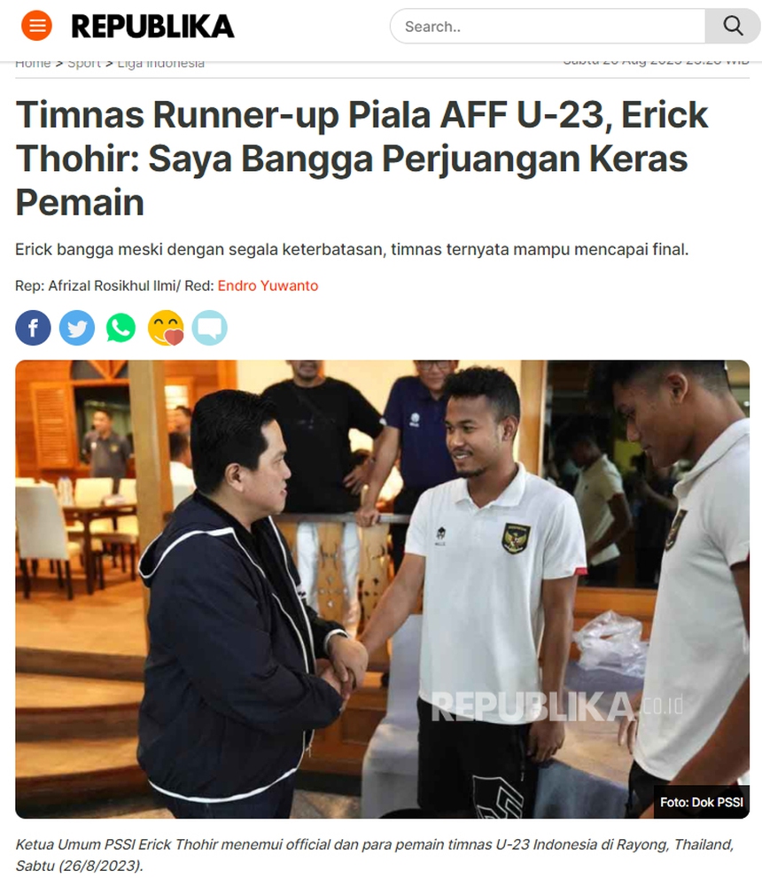 U23 Việt Nam vô địch Đông Nam Á, báo Thái ngưỡng mộ, truyền thông Indonesia tiếc nuối - Ảnh 5. U23 Việt Nam vô địch Đông Nam Á, báo Thái ngưỡng mộ, truyền thông Indonesia tiếc nuối - Ảnh 5.